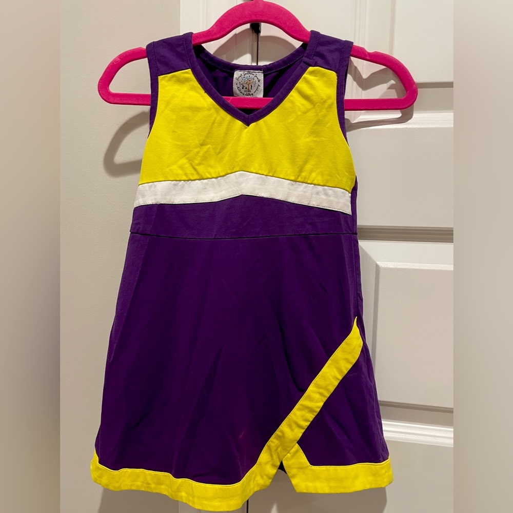 Purple and gold cheer style dress LSU